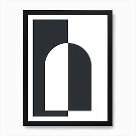 Black And White Image Of An Arch Art Print