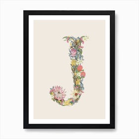 J Oat Alphabet Letter Art Print