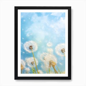 Dandelion Blowing In The Wind Art Print