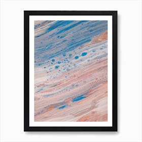 Salmon & Blue Delight Art Print