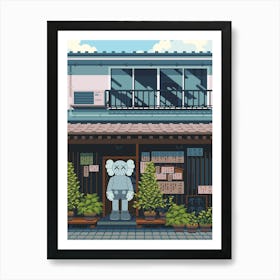 Japanese Shop kaws Art Print