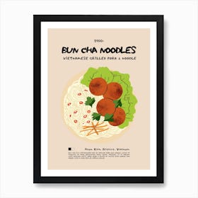 Bun Cha Noodles Art Print