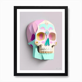 Sugar Skull Day Of The Dead Inspired Skull Paul Klee Art Print