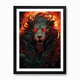 Lion Of The Abyss Art Print