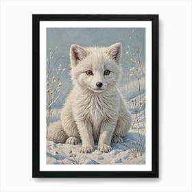 Little Arctic Fox no2 Art Print