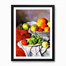 Escarole Cezanne Style vegetable Art Print