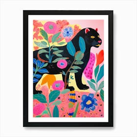 Maximalist Animal Painting Panther 8 Art Print