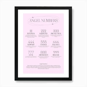 Angel Numbers Aura Spiritual Art Print Art Print