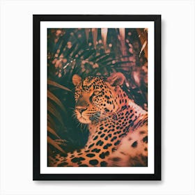 Polaroid Inspired Leopard 1 Art Print