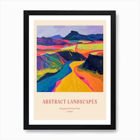 Colourful Abstract Vatnajkull National Park Iceland 4 Poster Art Print