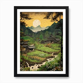 Rural Landscapes Satoyama Japanese Style 3 Art Print