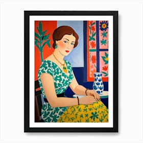 Woman In A Dress Art Print