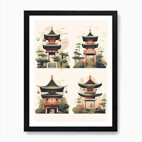 Shinto Shrines Japanese Style 1 Art Print