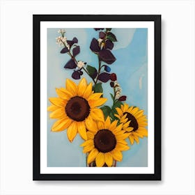 Sunflowers In A Vase 1 Art Print
