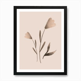 Flowers And Leaves Art Print