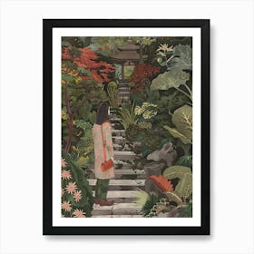 In The Garden Ryoan Ji Garden Japan 4 Art Print