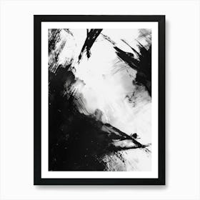 Abstract Black And White Painting 10 Art Print