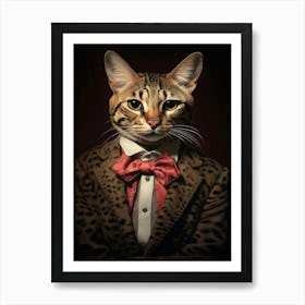 Gangster Cat Savannah 3 Art Print