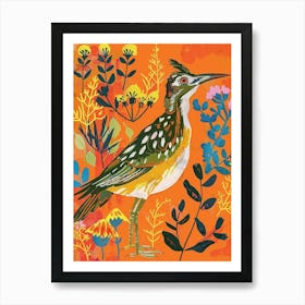 Spring Birds Roadrunner 2 Art Print