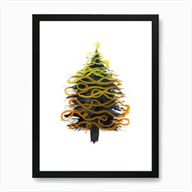 Christmas Tree watercolor 1 Art Print