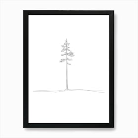 Tree Line Art 1 Art Print