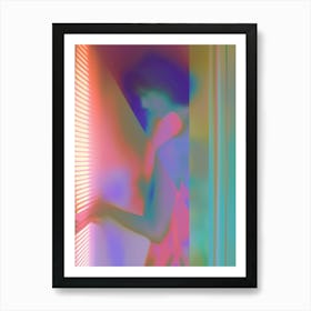 Mysterious, woman at a window, "Get Me Out Of Here" Art Print