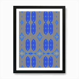 Abstract Blue Fabric Art Print