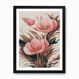 Pink Poppies Art Print