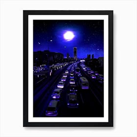 Neon Traffic  Art Print