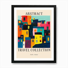 Abstract Travel Collection Poster Dublin Ireland 2 Art Print