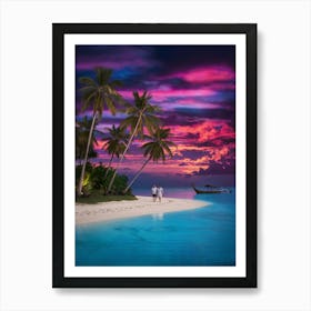 Sunset On The Beach 5 Art Print