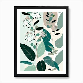 Mountain Mint Wildflower Modern Muted Colours 1 Art Print