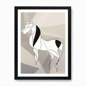 Horse Line Art Abstract 2 Art Print