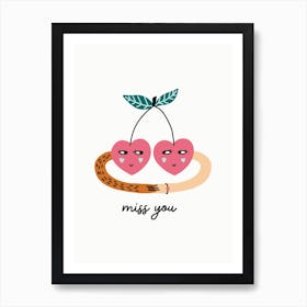 Cherry Heart Art Print