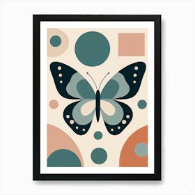 Boho Minimalist Butterfly Poster 1 Art Print