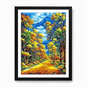 Autumn Road Art Print