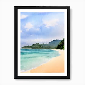 Maracas Bay, Trinidad And Tobago Watercolour Art Print