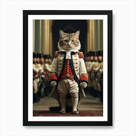 Cat In Uniform Art Print