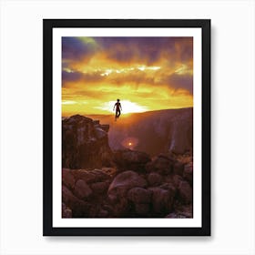 Flying Over Mountain Art Print