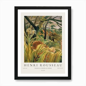 Henri Rousseau Tiger In A Tropical Storm Art Print