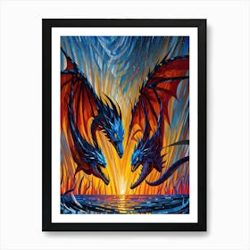 Dragons Of Fire Art Print