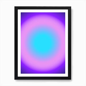 Blue, Pink, Purple Gradient 1 Art Print