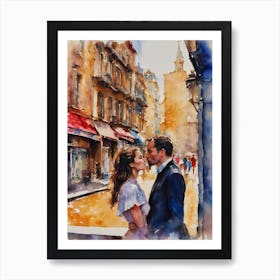 The Kissing Couple Art Print