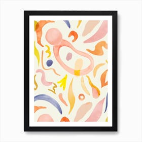 Squiggle Wate Color Art Print
