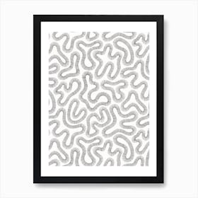 Coral Black And White Art Print