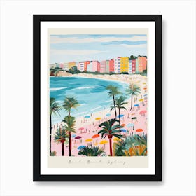 Poster Of Bondi Beach, Sydney, Australia, Matisse And Rousseau Style 5 Art Print