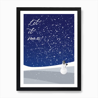 Let It Snow Art Print