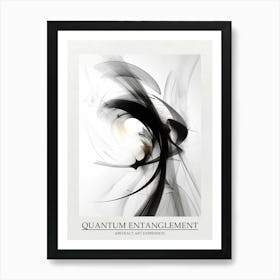 Quantum Entanglement Abstract Black And White 13 Poster Art Print