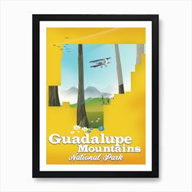 Guadalupe Mountains National Park Travel map Affiche