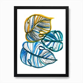 Monstera Leaves Art Print